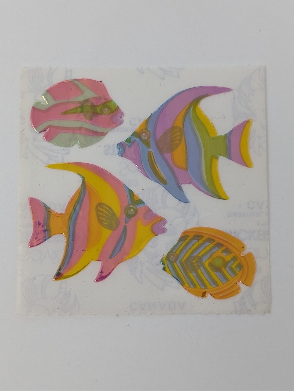 Sandylion Stickers Vintage Tropical Fish Pastel